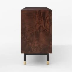 Carbon Brown Burl Wood Media Console -Nesto Store CarbonBnBrlWdMdCredenzaSDSSF22