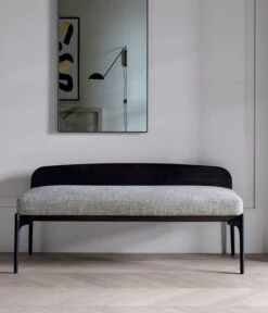 Infinity Black Rectangular Wall Mirror 24"x36" -Nesto Store CastafioreUpholsteredBenchJN20