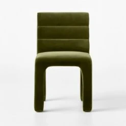 Castell Green Velvet Channel Tufted Dining Chair -Nesto Store CastellTftdDngChrGrnVlvtSOSSF22