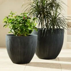 Castino Charcoal Outdoor Planter Medium -Nesto Store CastinoChrclPlanterGrpFHS20