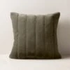 Channel Moss Green Faux Fur Throw Pillow With Down-Alternative Insert 18''