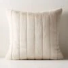 Channel Off-White Faux Fur Throw Pillow With Down-Alternative Insert 23" -Nesto Store ChannelFxFrOatPllw23X23inSHF22