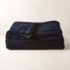 Channel Navy Faux Fur Throw Blanket -Nesto Store ChannelFxFurSaluteThrowSHF22