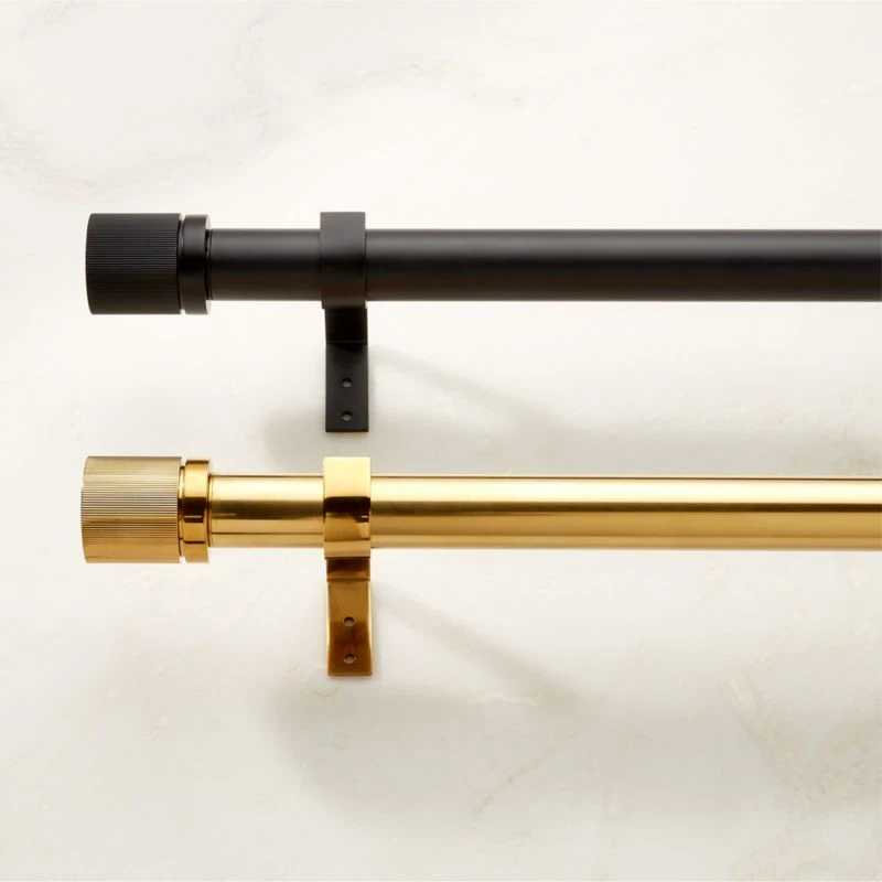 Chase Matte Black Adjustable Curtain Rod 28''-48" 4 Chase Matte Black Adjustable Curtain Rod 28''-48" - Image 2