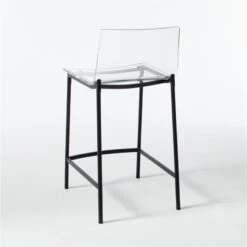 Chiaro Clear Counter Stool Black Set Of 2 14 Chiaro Clear Counter Stool Black Set Of 2 -Nesto Store ChiaroBlackBarStool30in3QBF20