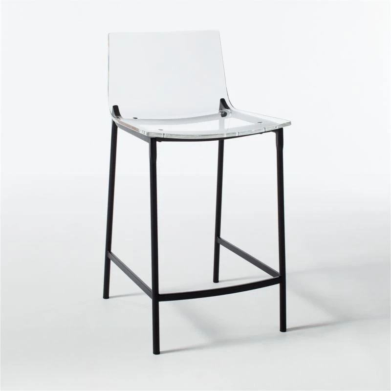 Chiaro Clear Counter Stool Black Set Of 2 6 Chiaro Clear Counter Stool Black Set Of 2 - Image 4