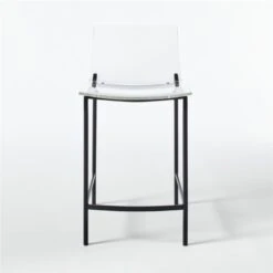 Chiaro Clear Counter Stool Black 11 Chiaro Clear Counter Stool Black -Nesto Store ChiaroBlackBarStool30inSOF20 1