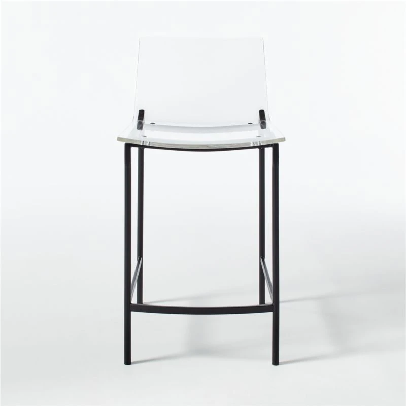 Chiaro Clear Counter Stool Black 5 Chiaro Clear Counter Stool Black - Image 3