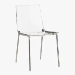 Chiaro Clear Chair Nickel -Nesto Store ChiaroChairNickel3QF19