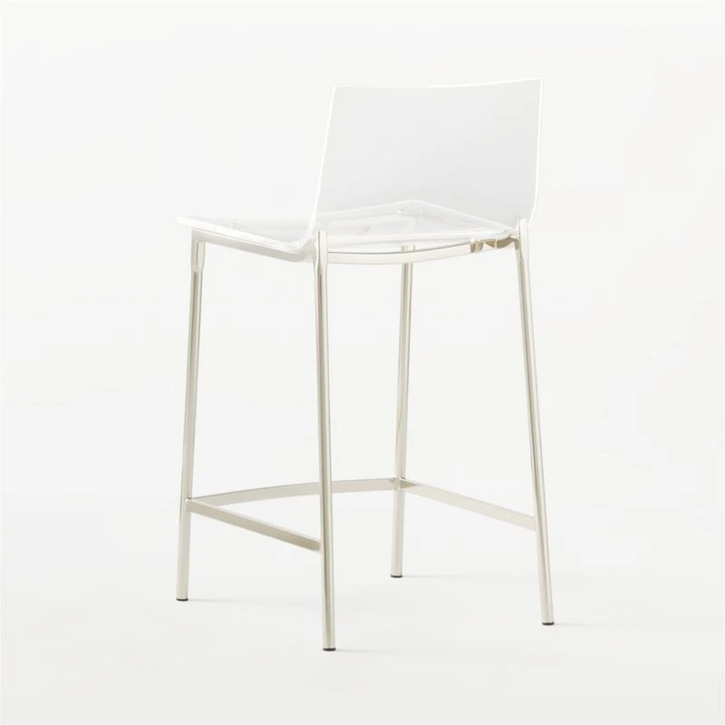 Chiaro Clear Counter Stool Nickel 8 Chiaro Clear Counter Stool Nickel - Image 6