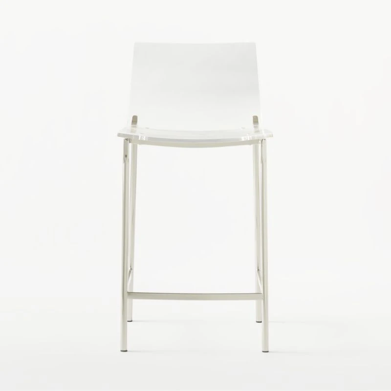 Chiaro Clear Counter Stool Nickel 5 Chiaro Clear Counter Stool Nickel - Image 3