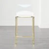 Chiaro Clear Counter Stool Gold -Nesto Store ChiaroCounterStl24inGoldSHF19 1x1