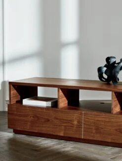 Black Aluminum Ribbon Table Sculpture 11 Black Aluminum Ribbon Table Sculpture -Nesto Store ChillWalnutWoodLargeMediaJN20