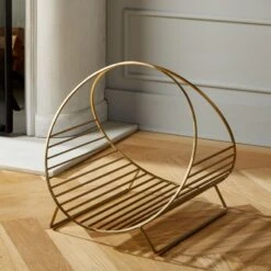 Chord Antique Brass Log Holder 8 Chord Antique Brass Log Holder -Nesto Store ChordLogHolderAntqBrassROF20