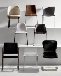 Chiaro Clear Chair Nickel -Nesto Store ChordWovenBackDiningChairAG19