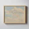 'Clouds Against Blue Sky' Framed Acrylic Painting By Abraham Teerlink 20''X16'' -Nesto Store CloudsAgnstBlueSky20X16SHF23