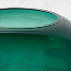 Coco Round Forest Green Glass Hurricane Candle Holder Small 16 Coco Round Forest Green Glass Hurricane Candle Holder Small -Nesto Store CocoFrstGrnSmlGlsHrrcnAV3SHS22