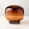 Coco Round Smoked Amber Glass Hurricane Candle Holder Small 2 Coco Round Smoked Amber Glass Hurricane Candle Holder Small -Nesto Store CocoSmkdGlassHrrcnSmSHF22