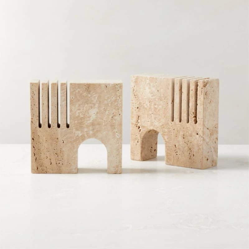 Cojo Travertine Bookends Set Of 2 3 Cojo Travertine Bookends Set Of 2
