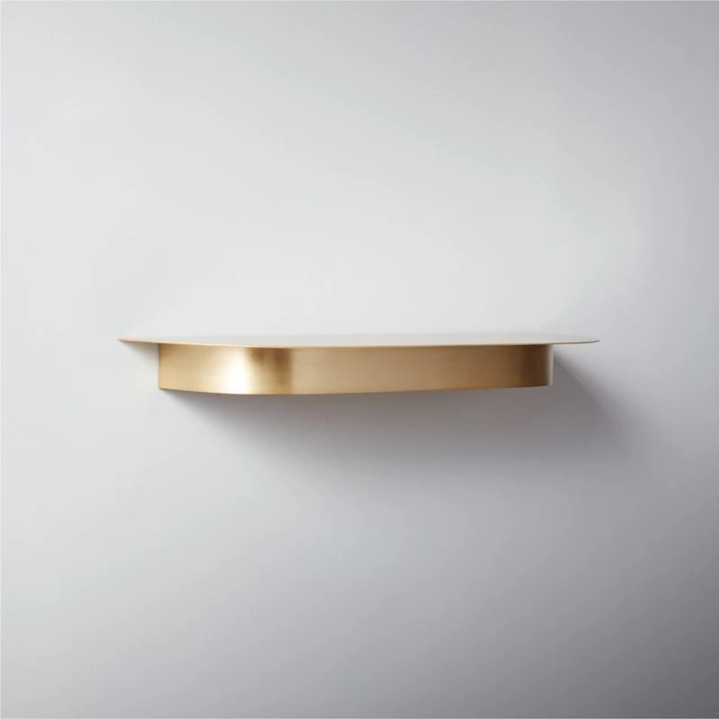 Collar Brass Wall Shelf Small 18" 5 Collar Brass Wall Shelf Small 18" - Image 3
