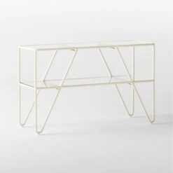 Colombe Ivory Metal Outdoor Console Table With Glass Top 13 Colombe Ivory Metal Outdoor Console Table With Glass Top -Nesto Store ColombeBlancBarConsole3QSSS23