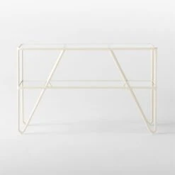 Colombe Ivory Metal Outdoor Console Table With Glass Top 12 Colombe Ivory Metal Outdoor Console Table With Glass Top -Nesto Store ColombeBlancBarConsoleSOSSS23