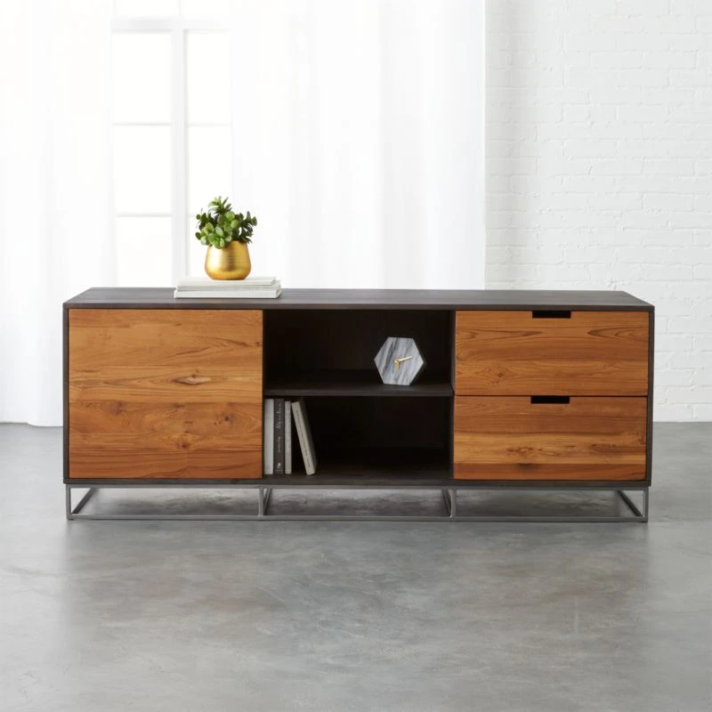 Congo Wood Media Console 65'' 3 Congo Wood Media Console 65''