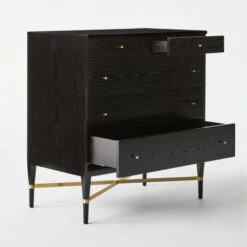 Connoisseur 5-Drawer Black Oak Wood Dresser Model 1003 14 Connoisseur 5-Drawer Black Oak Wood Dresser Model 1003 -Nesto Store ConnoisseurDresser3QAVSSS21