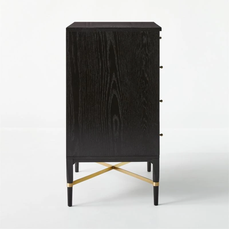 Connoisseur 5-Drawer Black Oak Wood Dresser Model 1003 8 Connoisseur 5-Drawer Black Oak Wood Dresser Model 1003 - Image 6