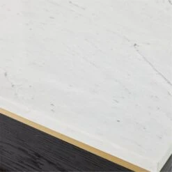 Connoisseur 2-Drawer Black Oak Wood Nightstand With Marble Top Model 8714 -Nesto Store ConnoisseurNightstandAV2SSS21