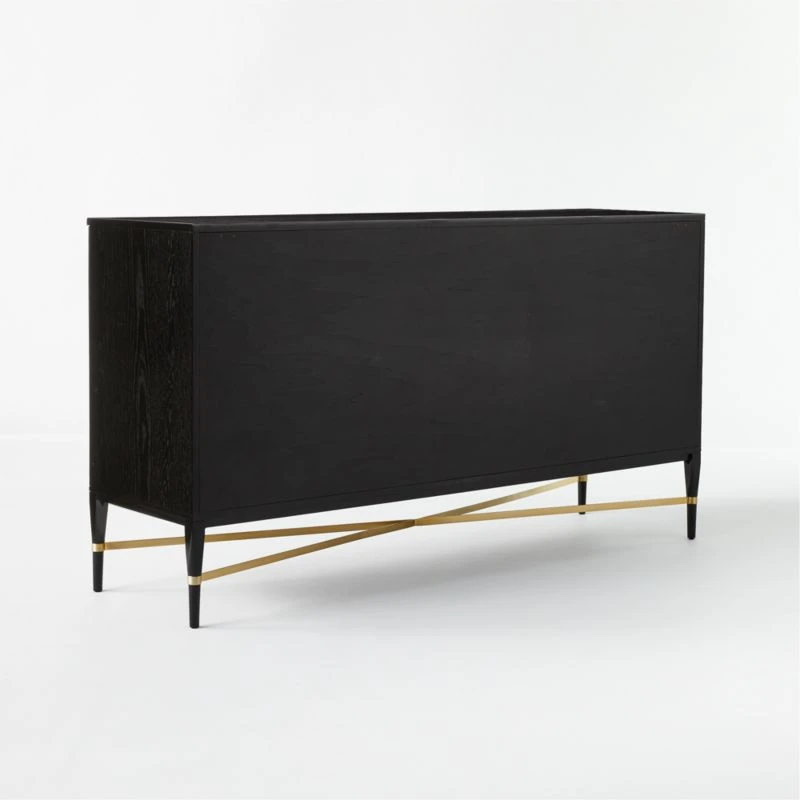 Connoisseur 8-Drawer Black Oak Wood Dresser Model 1006 9 Connoisseur 8-Drawer Black Oak Wood Dresser Model 1006 - Image 7