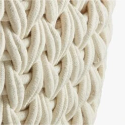 Conway Rectangular White Cotton Storage Basket Small -Nesto Store ConwayBasketWhiteXLAVS18