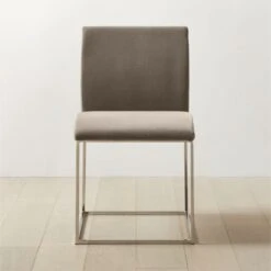 Coop Metal And Mushroom Velvet Dining Chair