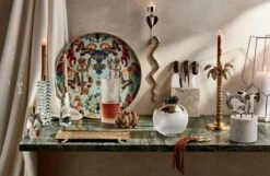 Stalk Gold Serving Platter 12 Stalk Gold Serving Platter -Nesto Store CosetteCrystalTaperCandleGG19 1