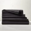 Organic Cotton Percale 400-Thread-Count Black Full/Queen Bedding Set 1 Organic Cotton Percale 400-Thread-Count Black Full/Queen Bedding Set -Nesto Store CottonPercaleBundleBlkFQSHF21