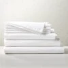 Organic Cotton Percale 400-Thread-Count White Full/Queen Bedding Set -Nesto Store CottonPercaleBundleWhiteFQSHF21