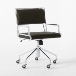 Court Black Vegan Leather Office Chair 12 Court Black Vegan Leather Office Chair -Nesto Store CourtBlackOfficeChair3QSSS22