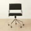 Court Black Vegan Leather Office Chair