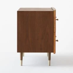 Crimped 4-Drawer Gold Leaf Dresser 14 Crimped 4-Drawer Gold Leaf Dresser -Nesto Store CrimpedGldLeafLowDresserSDF20