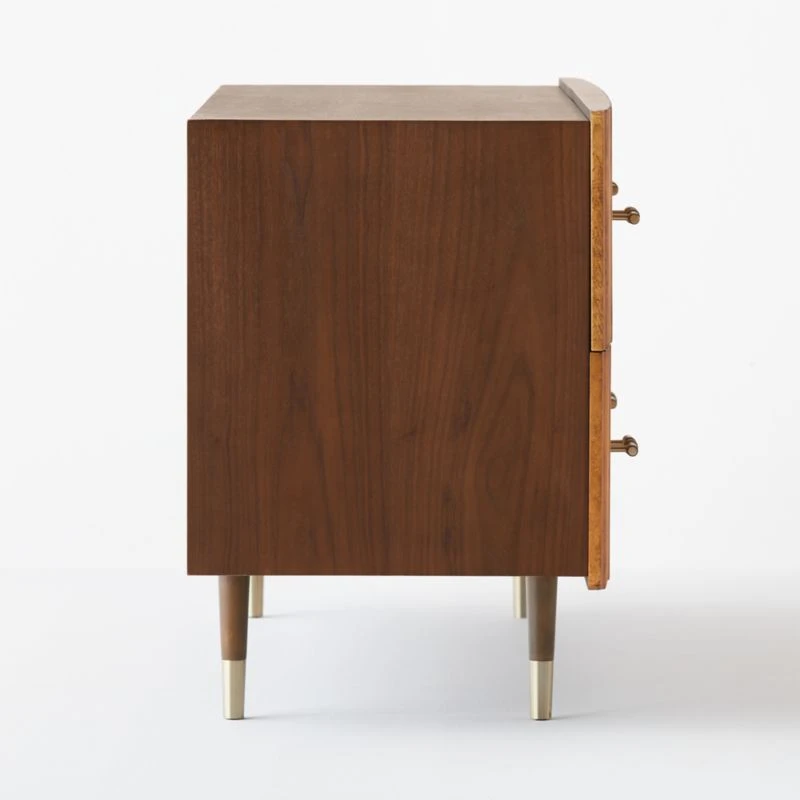 Crimped 4-Drawer Gold Leaf Dresser 8 Crimped 4-Drawer Gold Leaf Dresser - Image 6