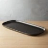 Crisp Rectangular Matte Black Serving Platter -Nesto Store CrispMatteBlackRecPlatterSHS18