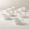 Crisp Matte White Coffee Mug Set Of 8 -Nesto Store CrispMatteWhiteMugS8SHF20