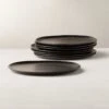 Crisp Matte Black Dinner Plate Set Of 8