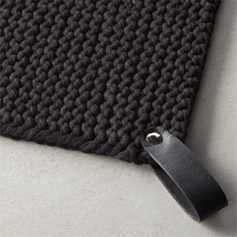 Crochet Black Pot Holder 4 Crochet Black Pot Holder - Image 2