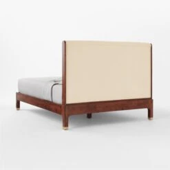 Crosby Tufted White Velvet And Wood Queen Bed -Nesto Store CrosbyTuftedQueenBed3QBSSF21