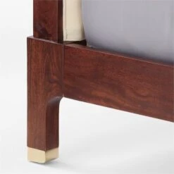 Crosby Tufted White Velvet And Wood Queen Bed -Nesto Store CrosbyTuftedQueenBedAVSSF21