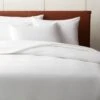 Organic Cotton Percale 400 Thread Count White Duvet Cover And Shams -Nesto Store CttnPrcl400TCWhtFQDuvetSHF21