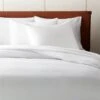 Organic Cotton Sateen 520 Thread Count White Duvet Cover And Shams -Nesto Store CttnStn520TCWhiteFQDuvetSHF21
