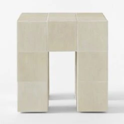 Cubo Ceramic Outdoor Accent Table -Nesto Store CuboCrmcSideTableSOSSS22
