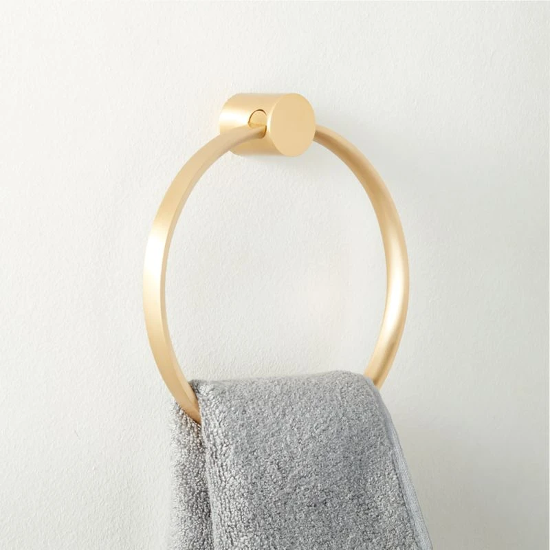 Damon Brushed Brass Towel Ring 4 Damon Brushed Brass Towel Ring - Image 2